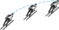 Полет лыжника с трамплина 1